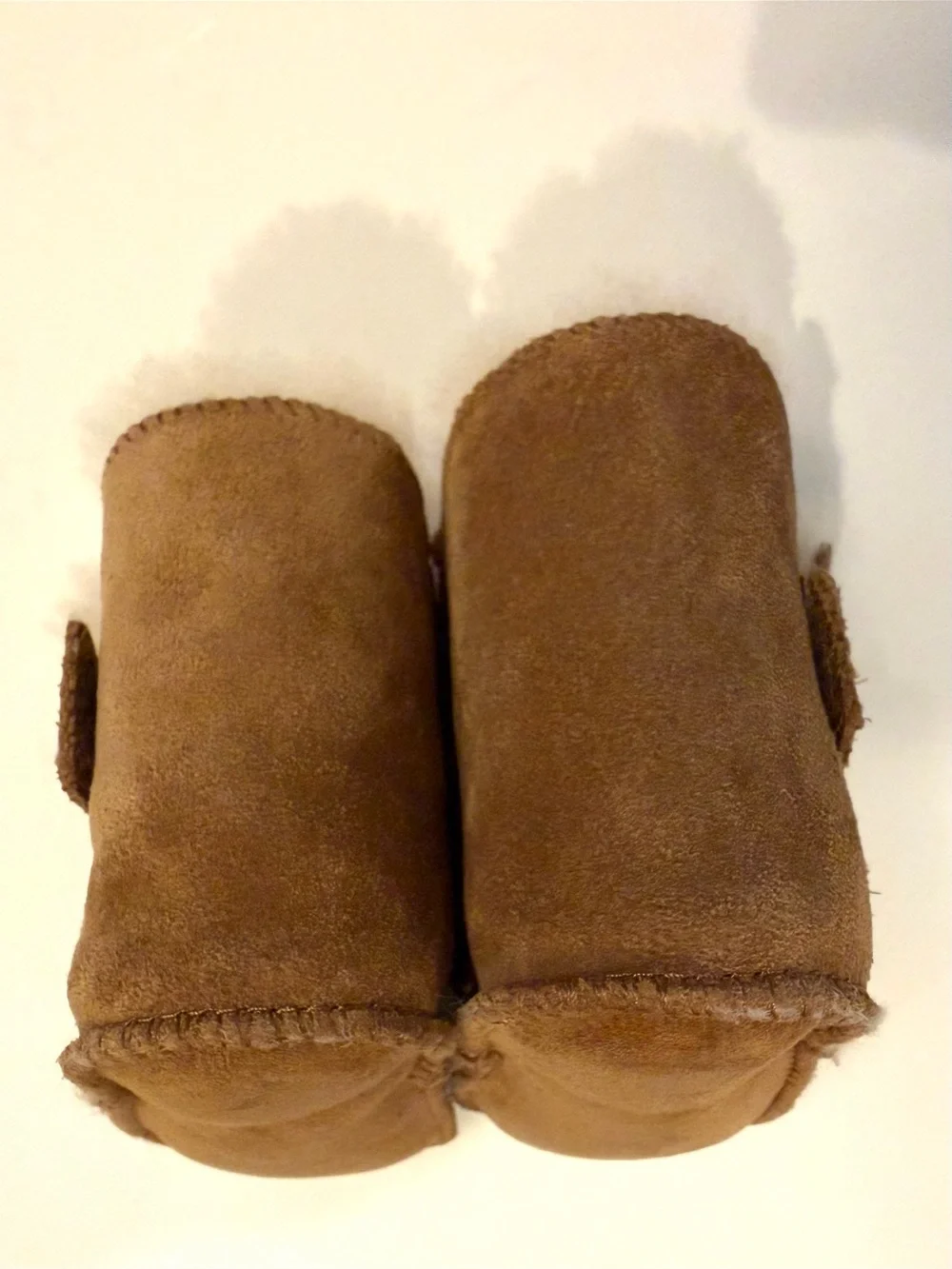 UGG Chestnut Suede Shearling Booties - Toddler / Baby Size Large